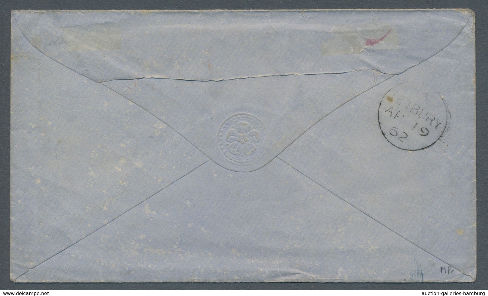 Neuseeland: 1848, Ein Vermutlich Zweimal Verwendeter Brief, Im Juni 1848 Mit Dekorativem Kronenstemp - Covers & Documents