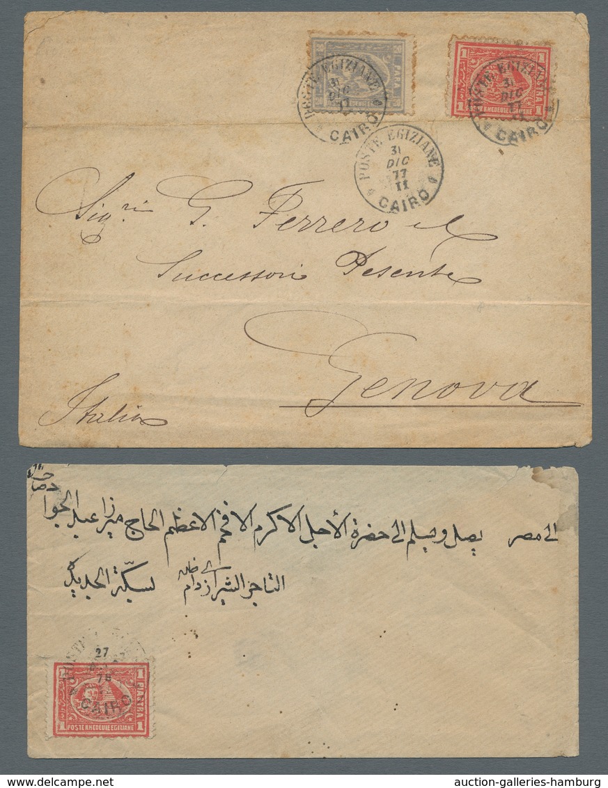 Ägypten: 1871-1877, Kleine Spezialisierte Partie Der Dritten Ausgabe. Beginnt Mit Zwei Probedrucken - 1866-1914 Khedivato De Egipto