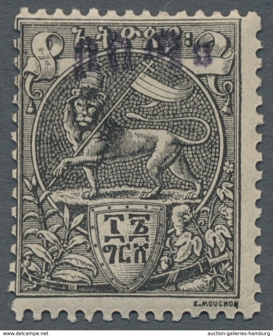 Äthiopien: 1902, "Bosta Overprint", Mint Never Hinged Set In Perfect Condition, Part Overprint In Bl - Ethiopia