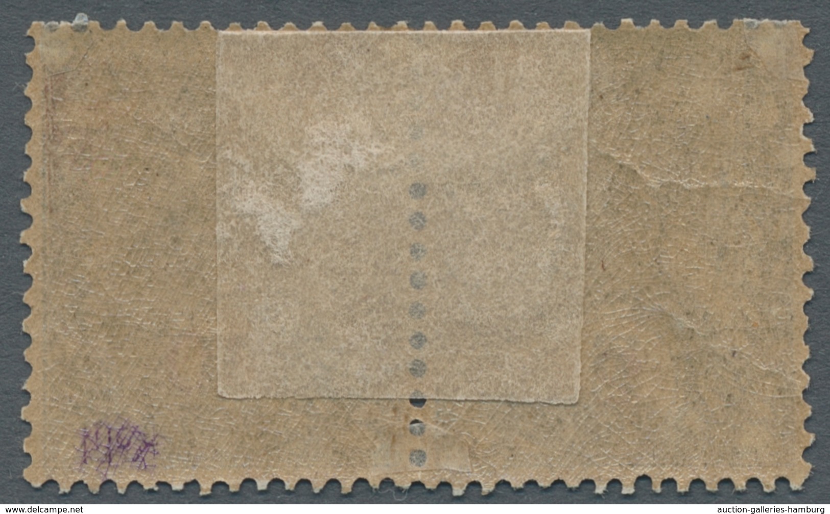 Äthiopien: 1905, "20 C. On 1 G. Blue With Inverted Imprint Of The Value Numeral In Missing Pink", Mi - Etiopía