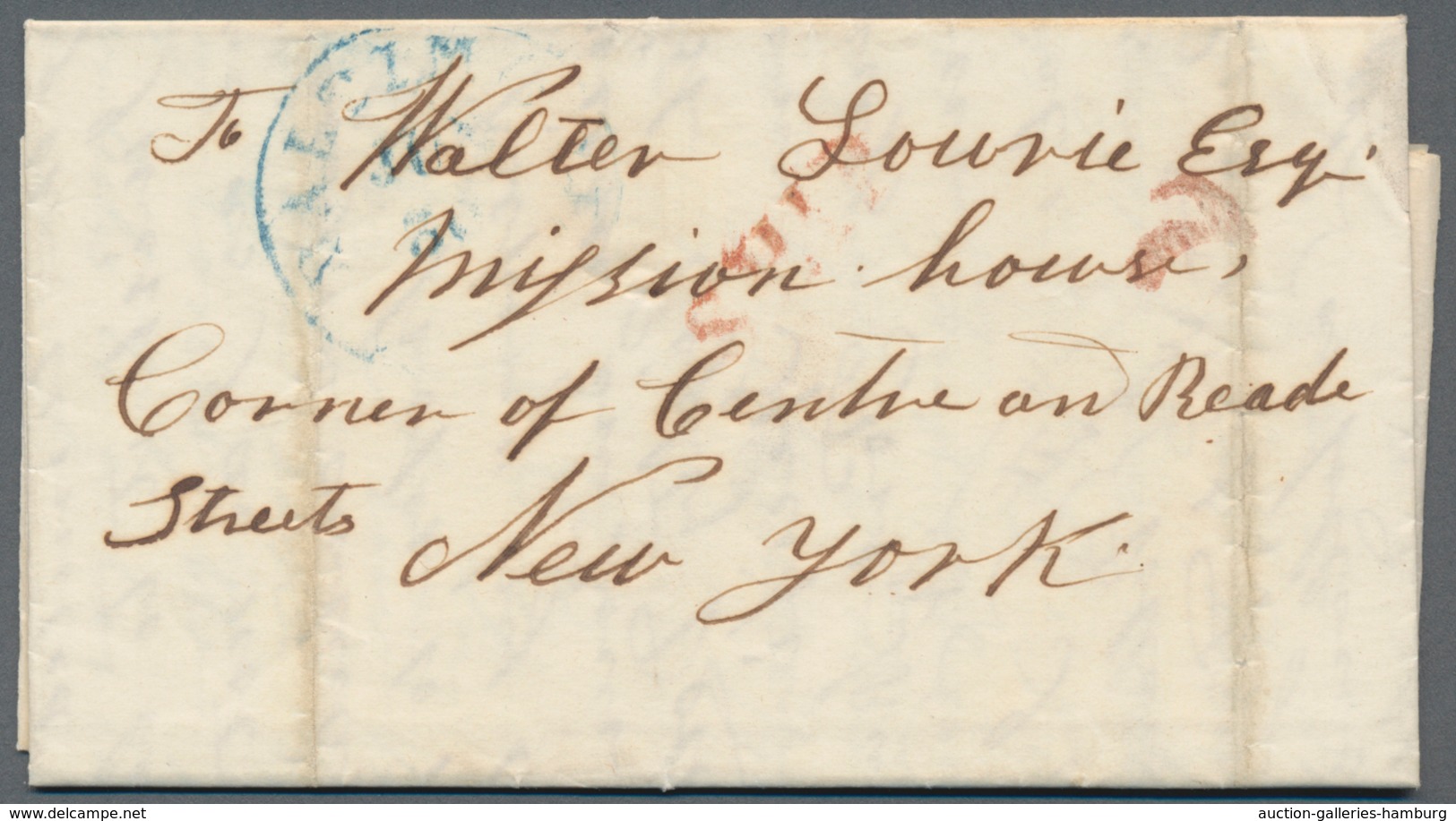 Liberia: 1851/1852, Two Complete Letters Written By "Mission Haouse Settra Kroo" Sent Via Baltimore, - Liberia