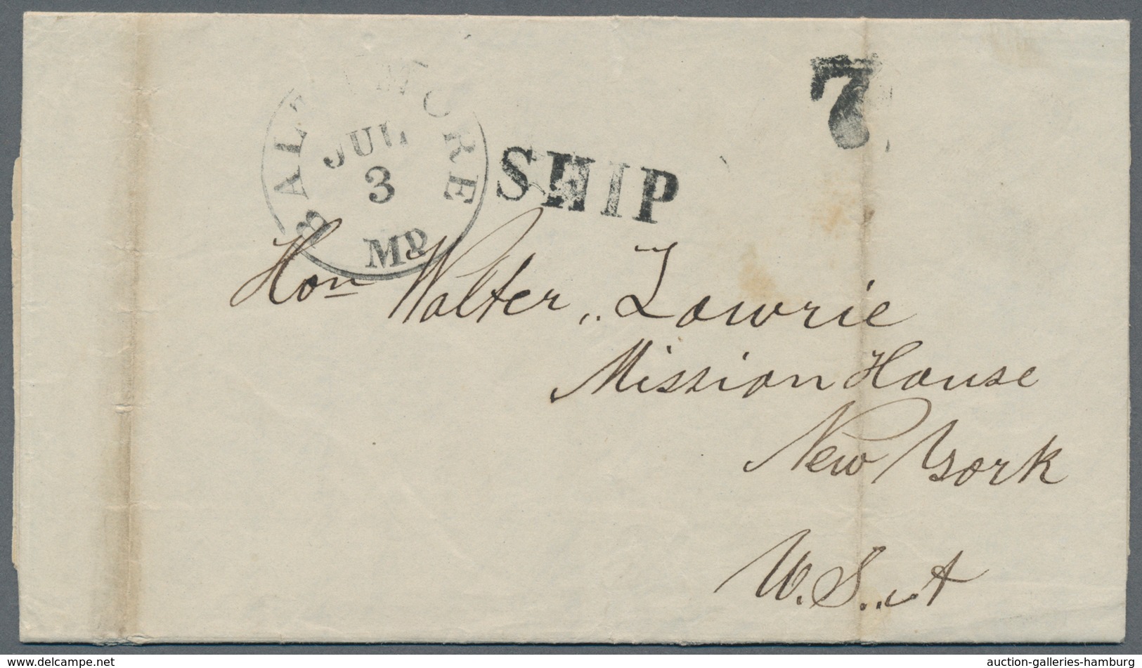 Liberia: 1851/1852, Two Complete Letters Written By "Mission Haouse Settra Kroo" Sent Via Baltimore, - Liberia