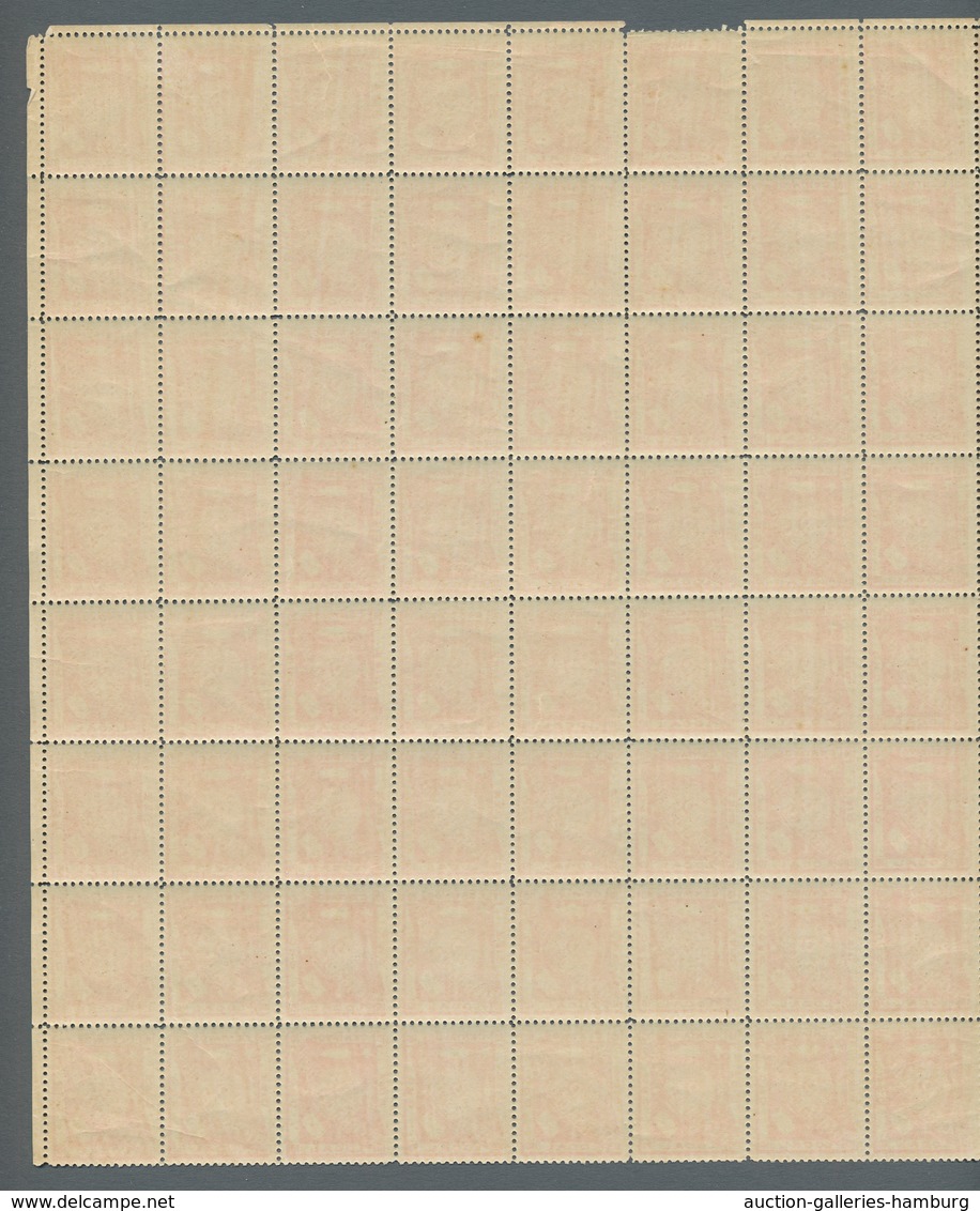 Argentinien - Feuerland: 1891, Privatpost, 10c Karminrot, Seltenes Postfrisches Bogenteil Von 80 Stü - Other & Unclassified