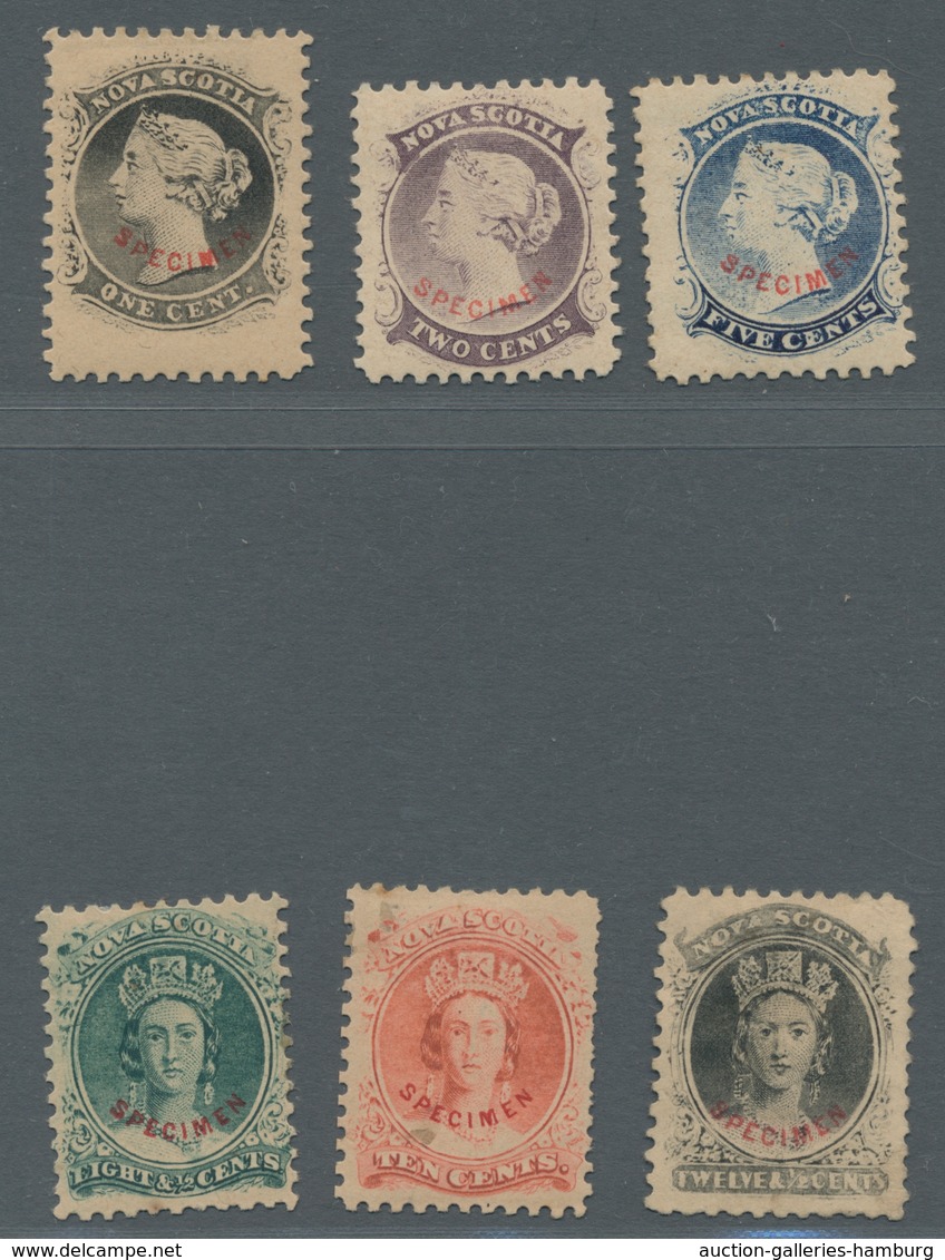 Neuschottland: 1900 (ca.), 1860s Definitives As A Reprint By Classic German Stamp Dealers "Gebrüder - Cartas & Documentos