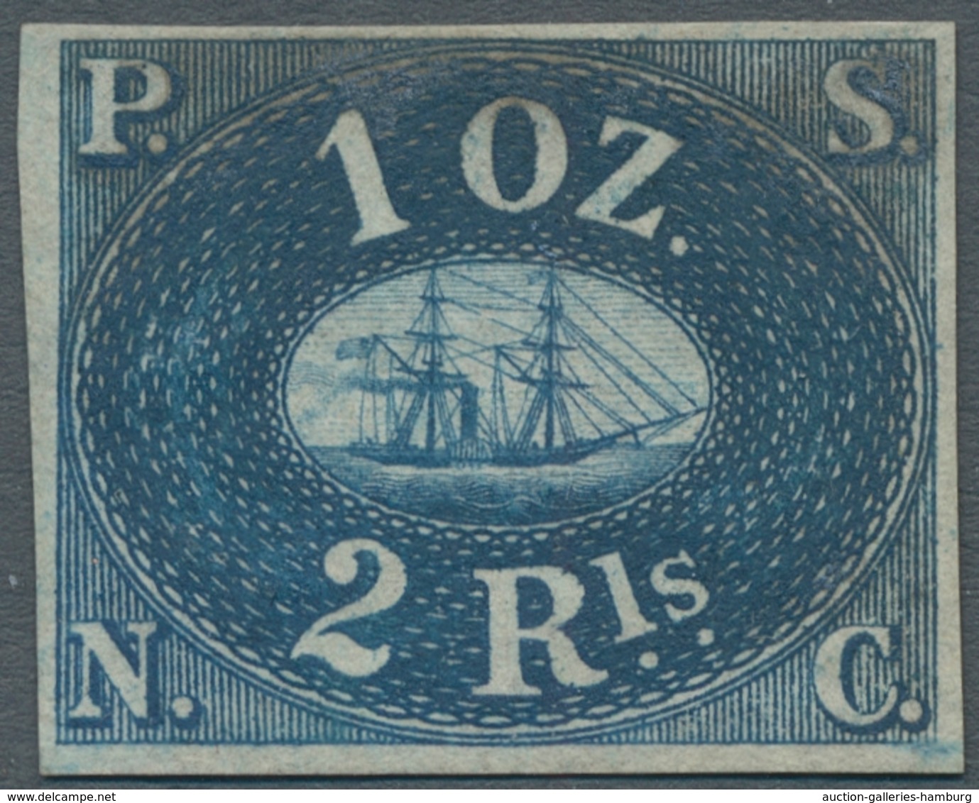 Peru: 1857, "Pacific Steam Navigation Company", Eight Unused Proofs In Good/very Good Condition, Par - Perú