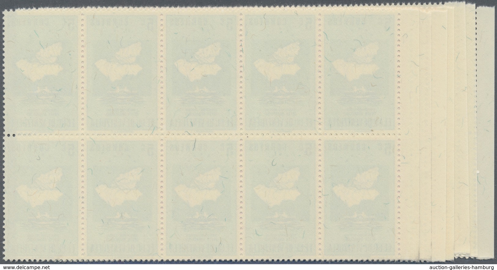 Venezuela: 1952, Coat Of Arms 'DELTA AMACURO' Normal Stamps Complete Set Of Seven In Blocks Of Ten F - Venezuela