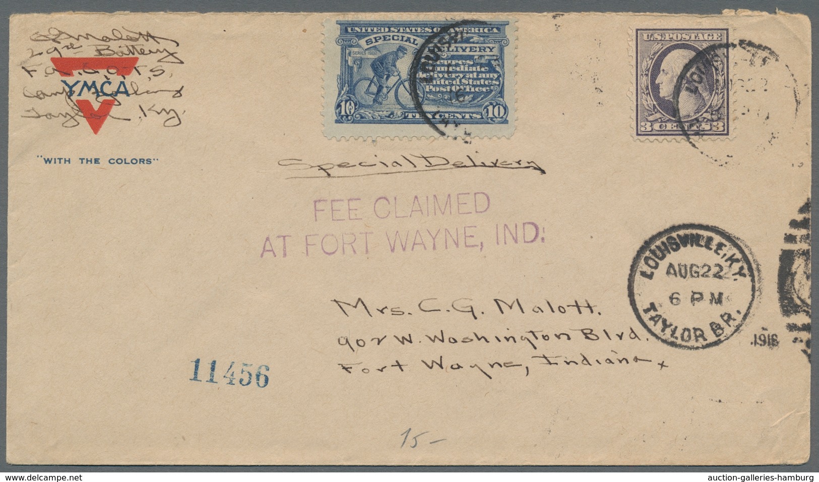 Vereinigte Staaten Von Amerika: 1881-1935, Kleine Partie Aus Sieben Briefen, Davon Fünf Mit "Special - Used Stamps
