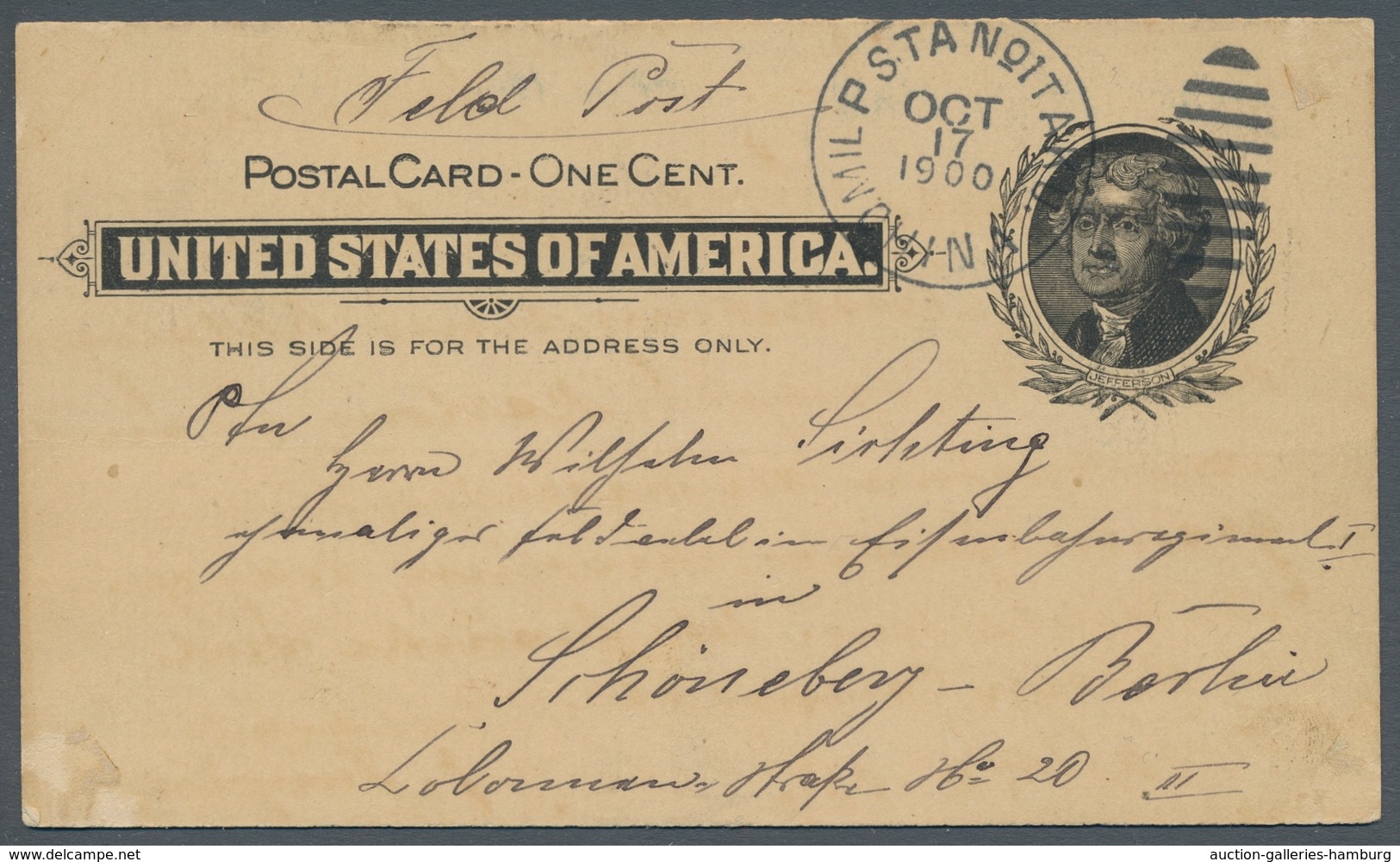 Vereinigte Staaten Von Amerika - Post In China: 1900, Postal Stationary Card Written In Taku With Po - China (Shanghai)