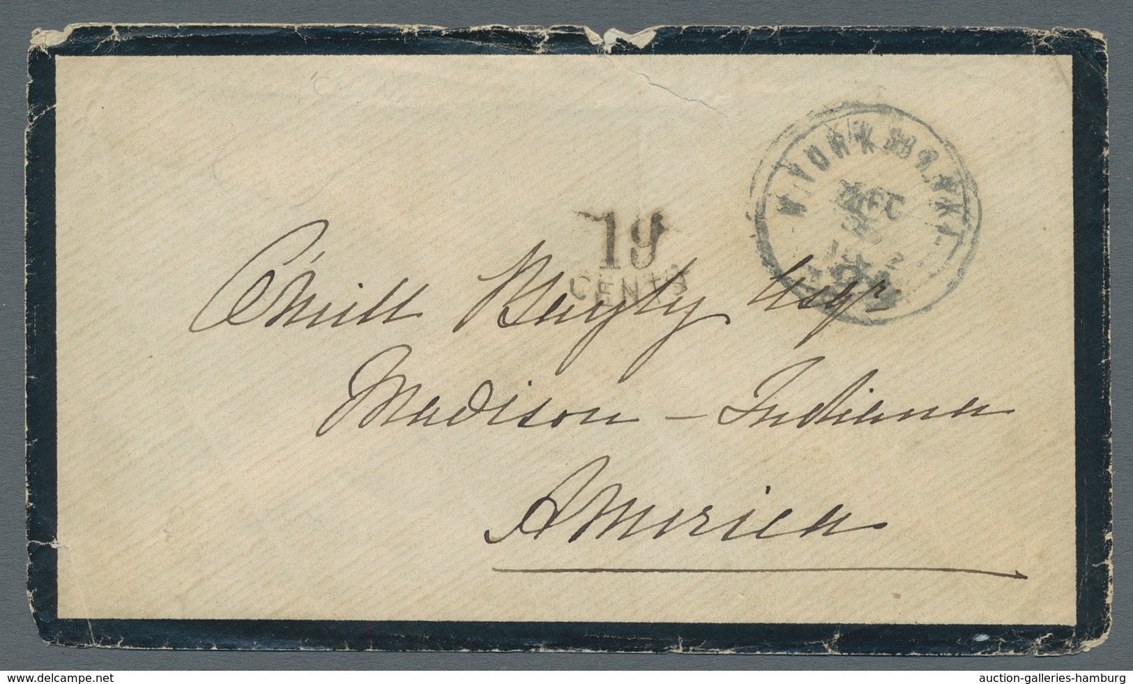 Vereinigte Staaten Von Amerika - Transatlantik-Mail: 1862-1870, Drei Briefe Aus Großbritannien In Di - Otros & Sin Clasificación
