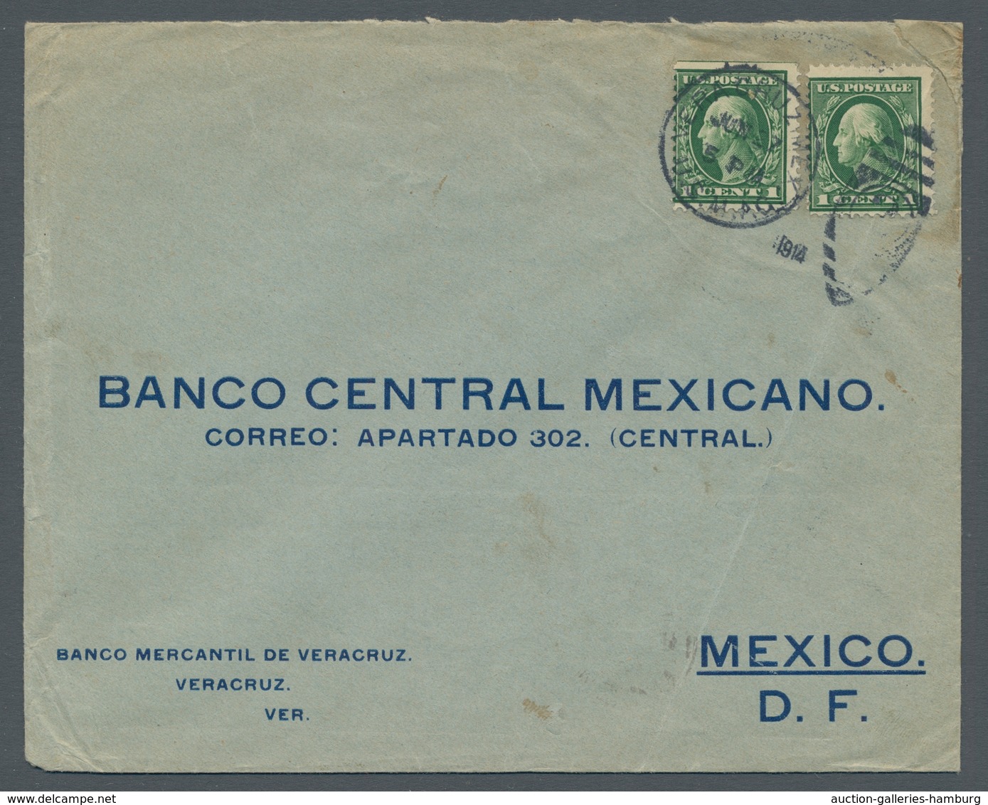 Vereinigte Staaten Von Amerika - Besonderheiten: POST IN VERACRUZ - 1914, Franked Bank Letter From V - Other & Unclassified