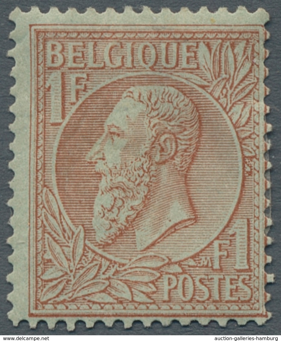 Belgien: 1884, "1 Fr. Brown-red On Greenish", Mint Hinged Value With Original Gum In Perfect Conditi - Covers & Documents