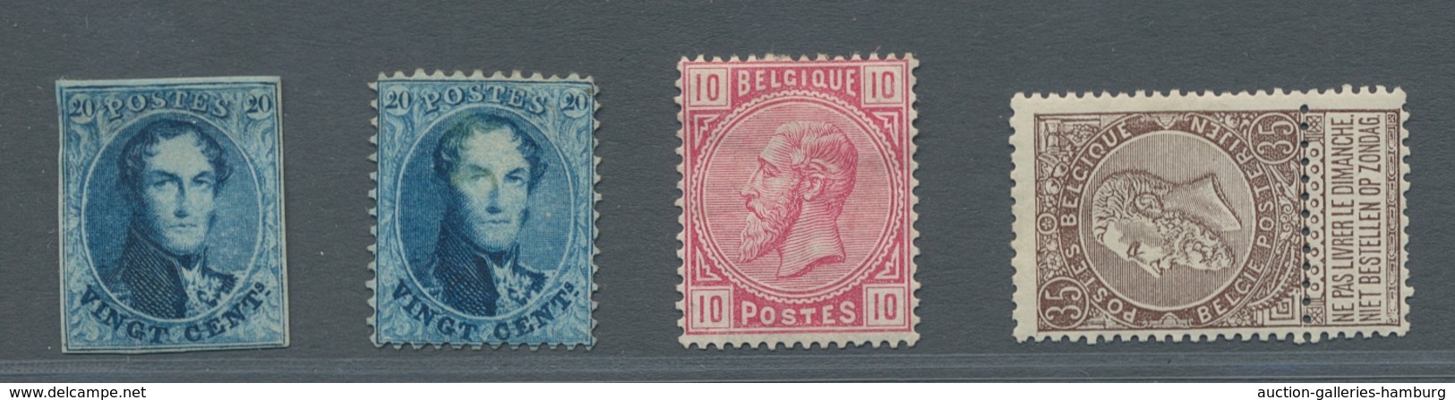 Belgien: 1884, "1 Fr. Brown-red On Greenish", Mint Hinged Value With Original Gum In Perfect Conditi - Cartas & Documentos