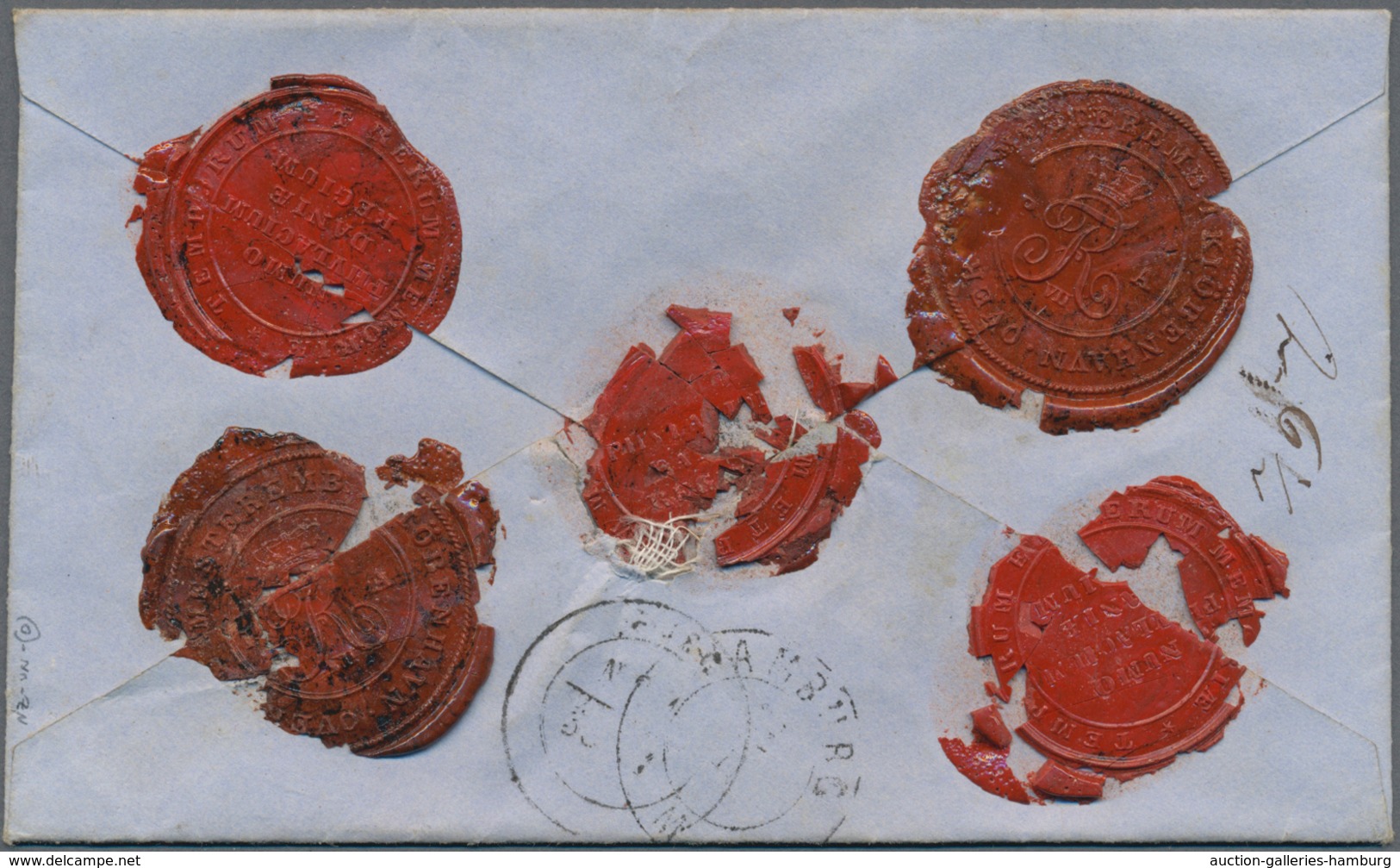 Dänemark: 1859, "KJOBENHAVN 28.11" Cds On RARE MONEY LETTER "Hiermit Einige Alte Münzen Werth 9 Thal - Used Stamps