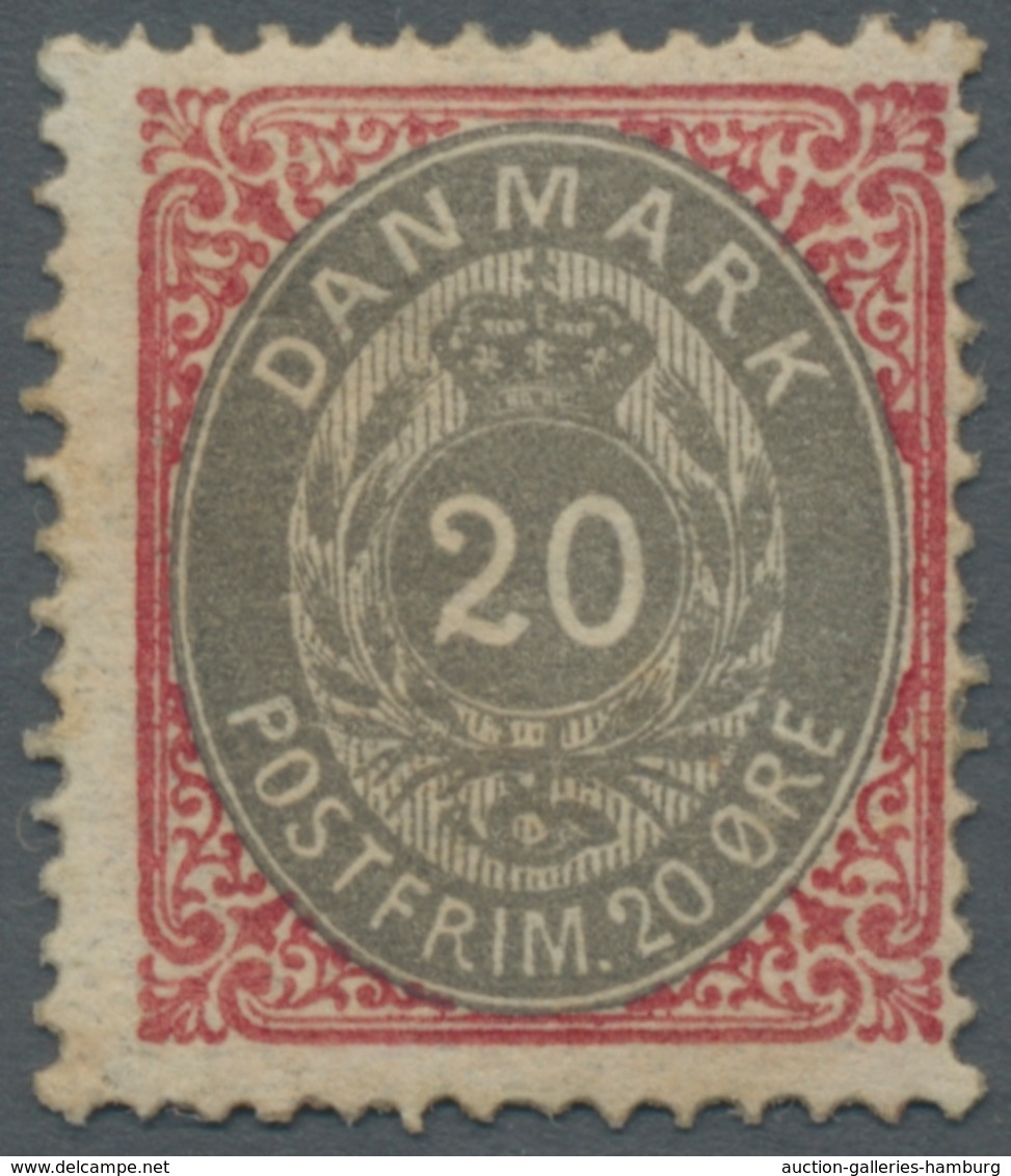 Dänemark: 1875-1903, Freimarken `Ziffern Im Rahmen', 25 Werte Ungebraucht, Davon 23 Mit Falz, Zwei W - Usado