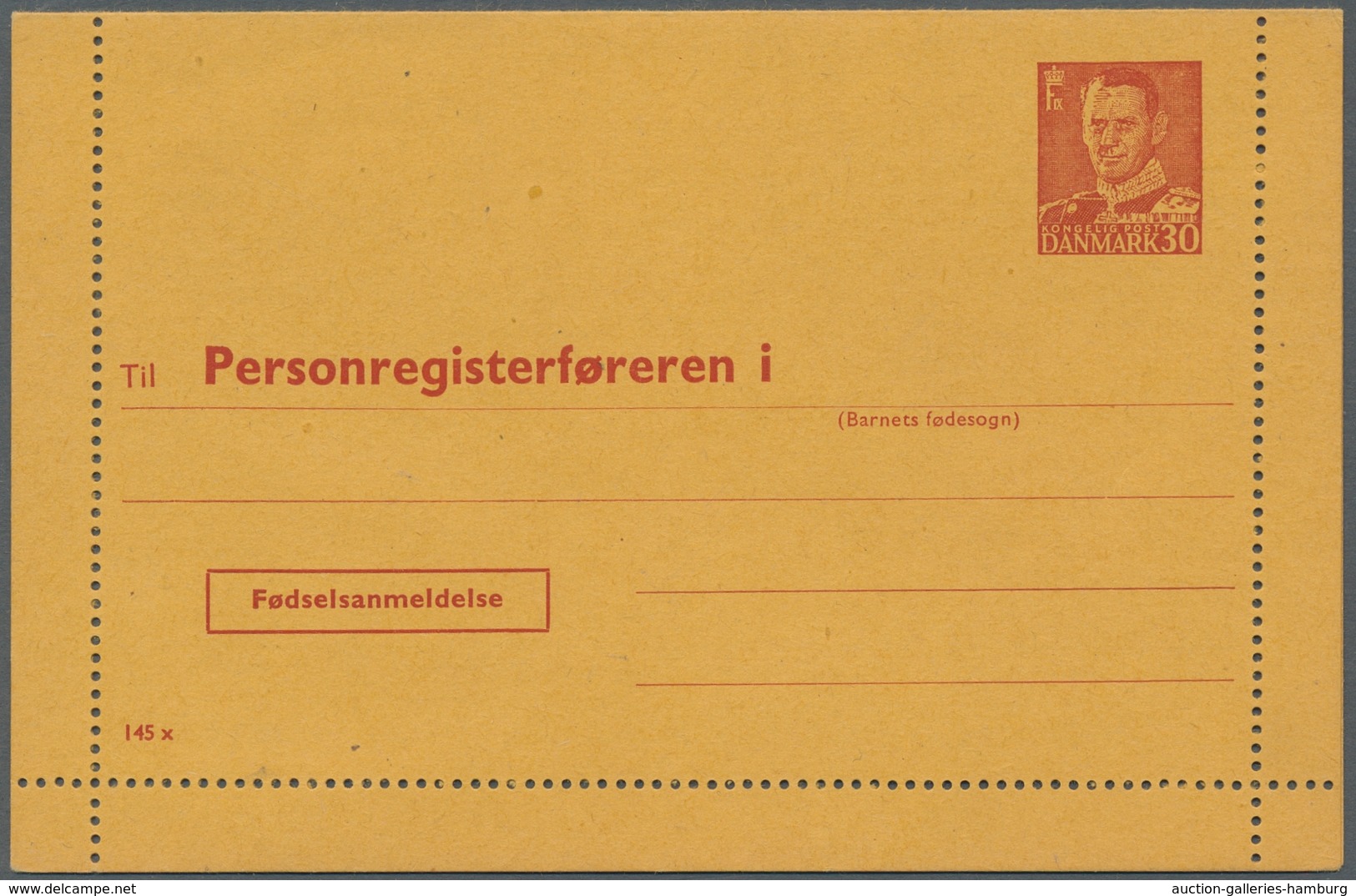 Dänemark - Ganzsachen: 1953-1967, Vier Seltene Kartenbriefe Für Geburtsanzeigen An Den Gemeindepfarr - Enteros Postales
