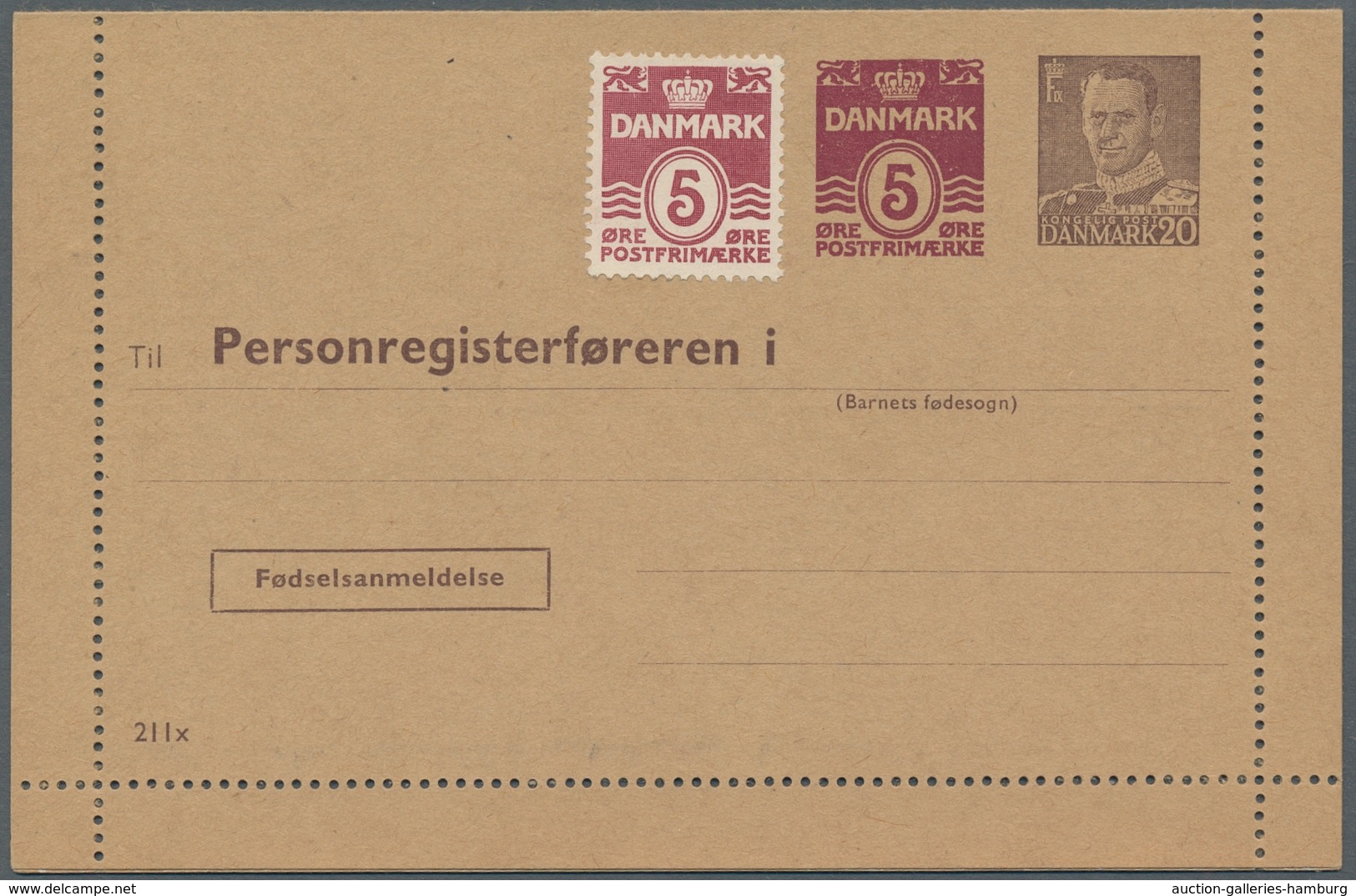 Dänemark - Ganzsachen: 1953-1967, Vier Seltene Kartenbriefe Für Geburtsanzeigen An Den Gemeindepfarr - Enteros Postales