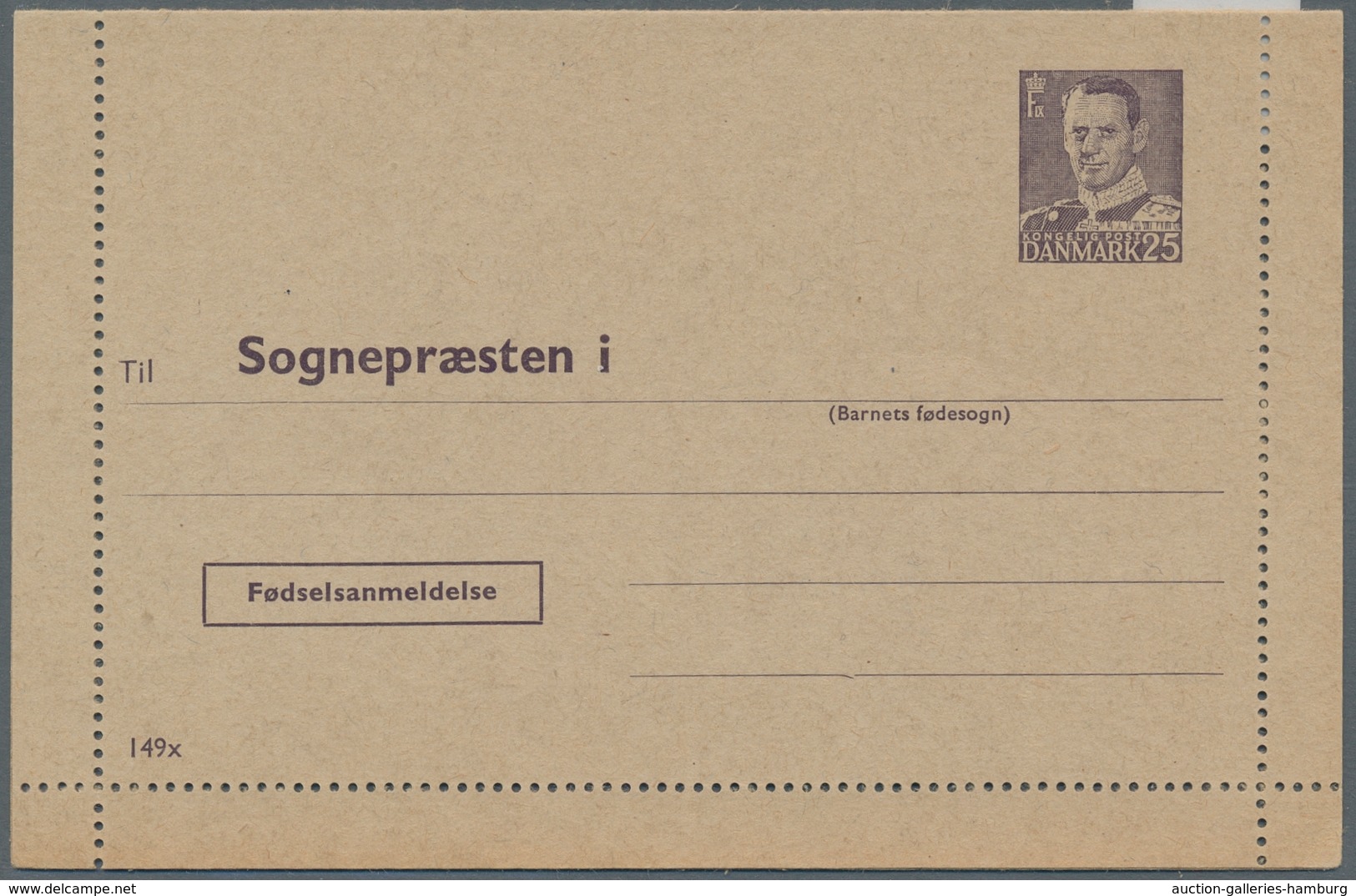 Dänemark - Ganzsachen: 1953-1967, Vier Seltene Kartenbriefe Für Geburtsanzeigen An Den Gemeindepfarr - Postal Stationery