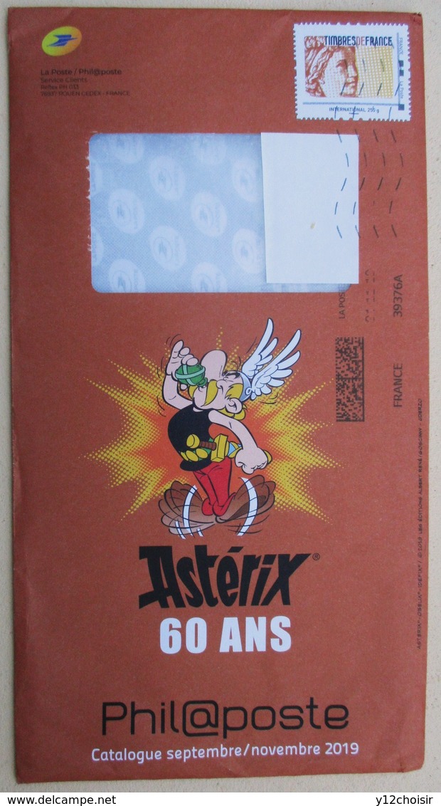 ENTIER POSTAL ENVELOPPE ASTERIX 60 ANS OBELIX IDEFIX Prêt à Poster INTERNATIONAL 250 Gr  POTION MAGIQUE - Autres & Non Classés