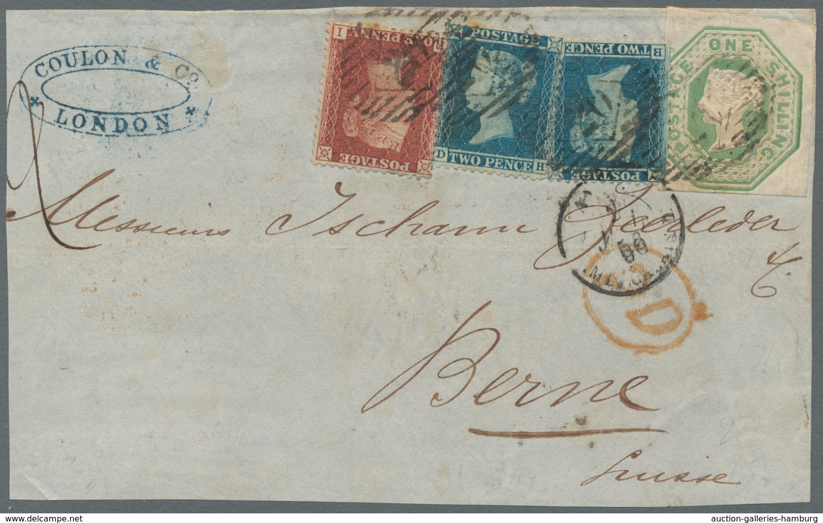Großbritannien: 1847, "One Shilling Pale Green", Colour-fresh Value With Full/wide Margins On All Si - Otros & Sin Clasificación