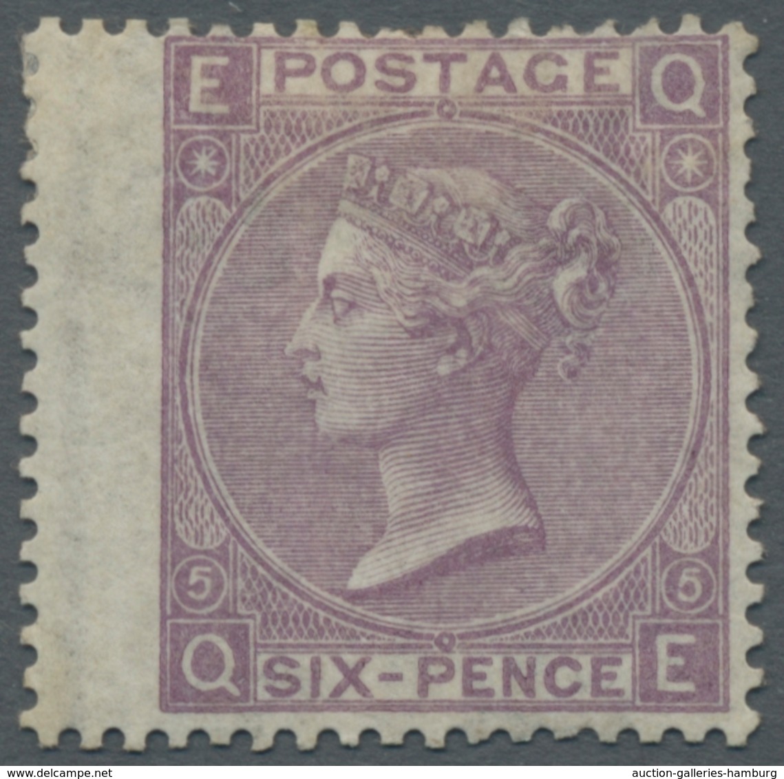 Großbritannien: 1865, "6 P. Purple-violet", Unused Value With Wide Margins, Fresh And Well Perforate - Otros & Sin Clasificación
