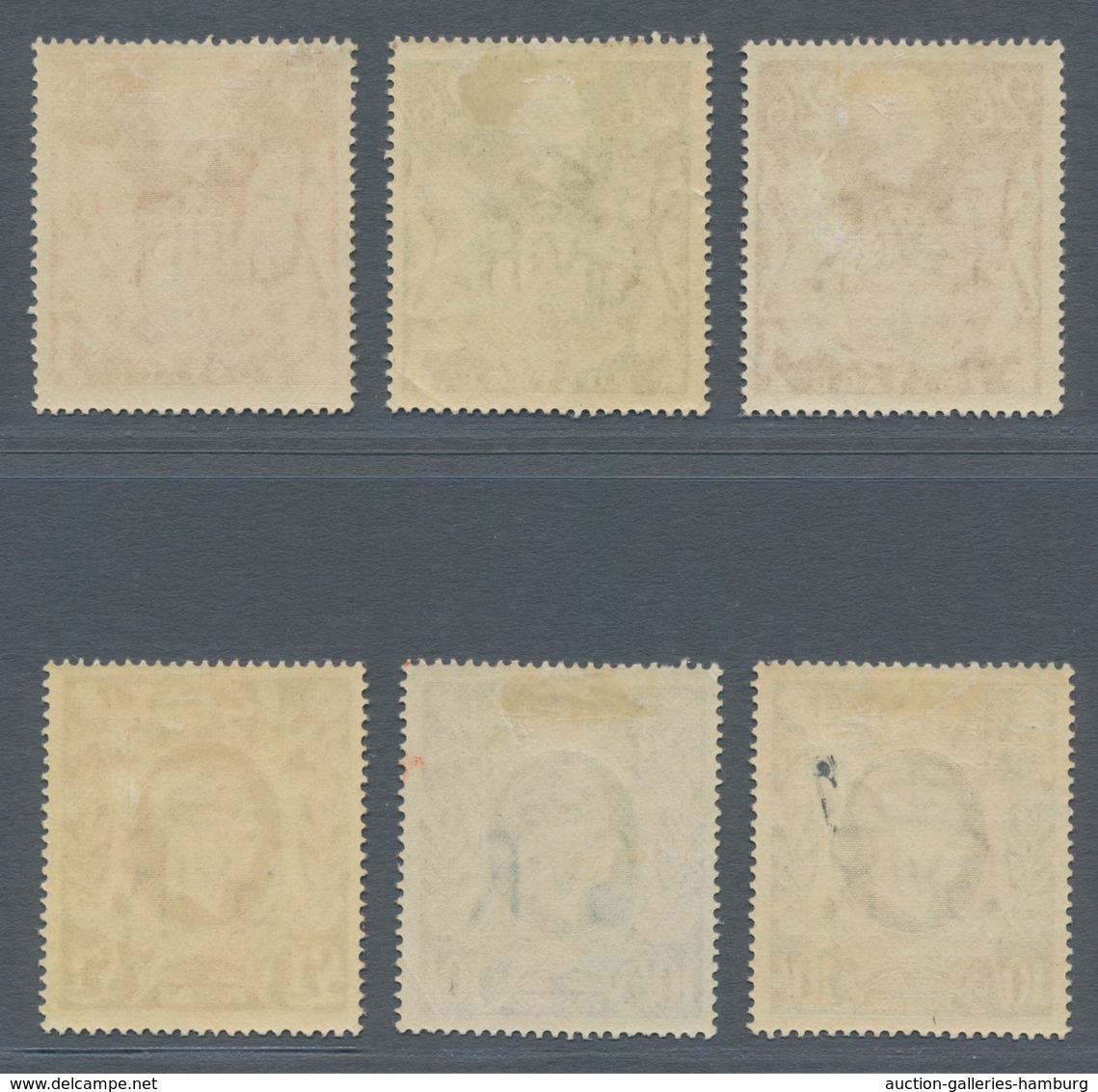 Großbritannien: 1939/1948, KGVI Definitives Complete Set Of Six, Mint Hinged (10s. Dark Blue Addit. - Other & Unclassified