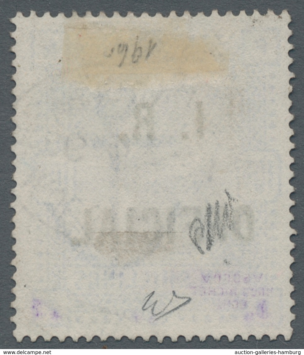 Großbritannien - Dienstmarken: 1885, "10 Sh. Ultramarine", Extremely Colorfresh Value With Clear GLA - Officials