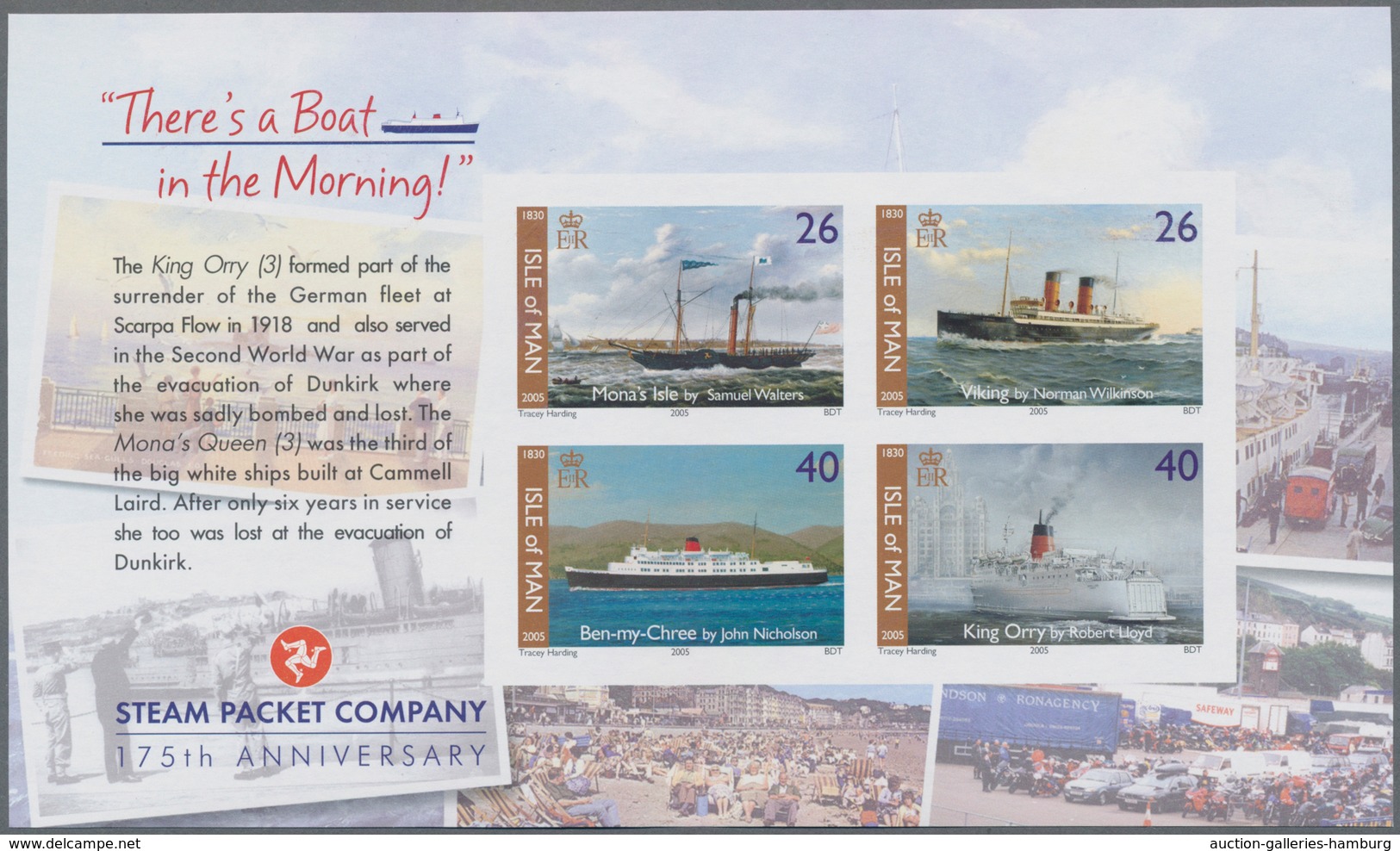 Großbritannien - Isle Of Man: 2005. IMPERFORATE Booklet Pane Michel #84 For The Stamp Booklet Michel - Isla De Man