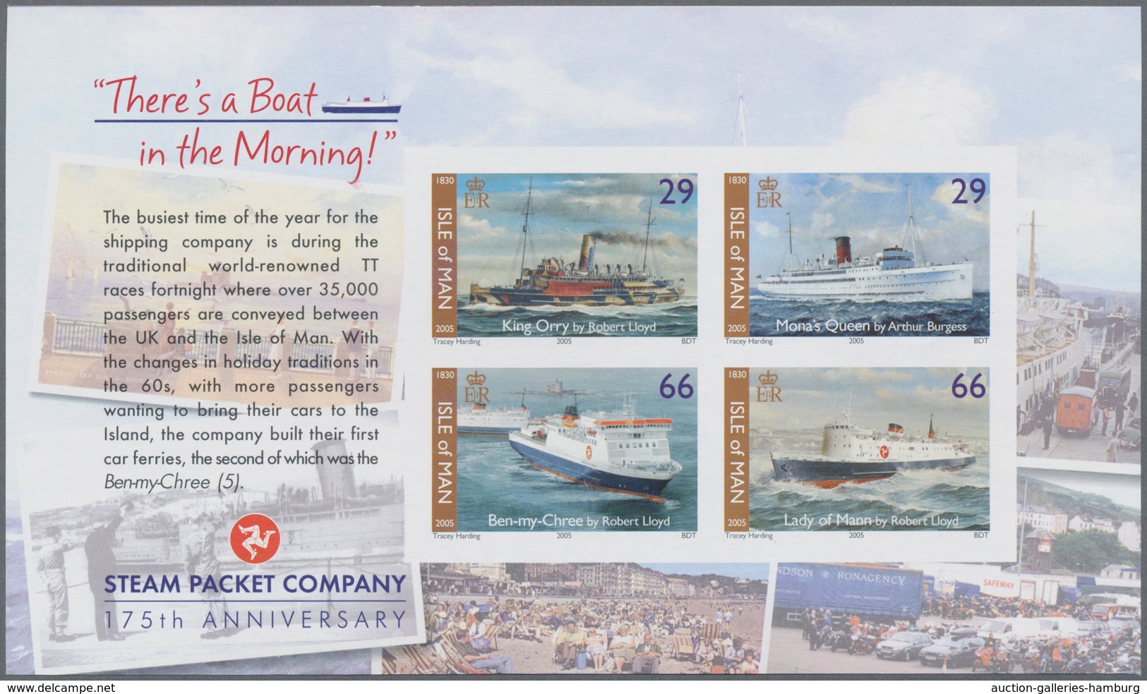 Großbritannien - Isle Of Man: 2005. IMPERFORATE Booklet Pane Michel #85 For The Stamp Booklet Michel - Isla De Man