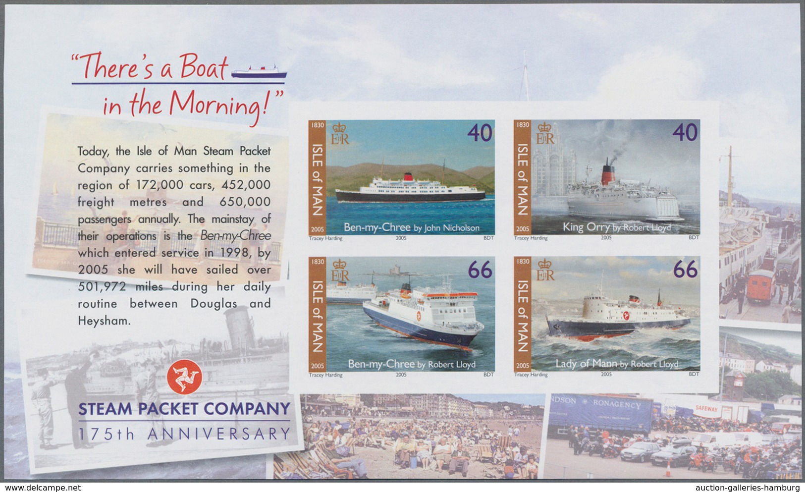 Großbritannien - Isle Of Man: 2005. IMPERFORATE Booklet Pane Michel #86 For The Stamp Booklet Michel - Isle Of Man