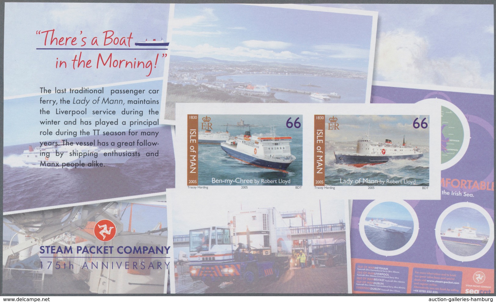 Großbritannien - Isle Of Man: 2005. IMPERFORATE Booklet Pane Michel #87 For The Stamp Booklet Michel - Isola Di Man