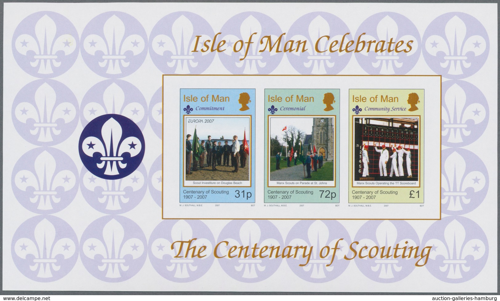 Großbritannien - Isle Of Man: 2007. IMPERFORATE Booklet Pane Michel #91 For The Stamp Booklet Michel - Isle Of Man