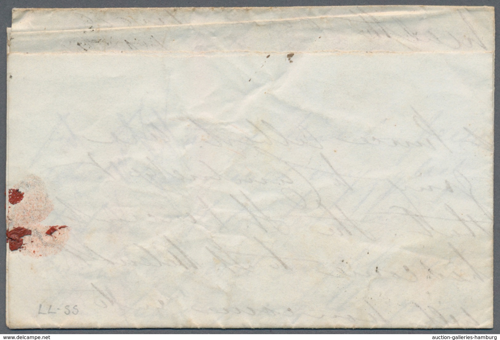 Großbritannien - Stempel: 1843, Folded Letter To Torquai Franked With 1 D Red With Touched To Full M - Marcofilia