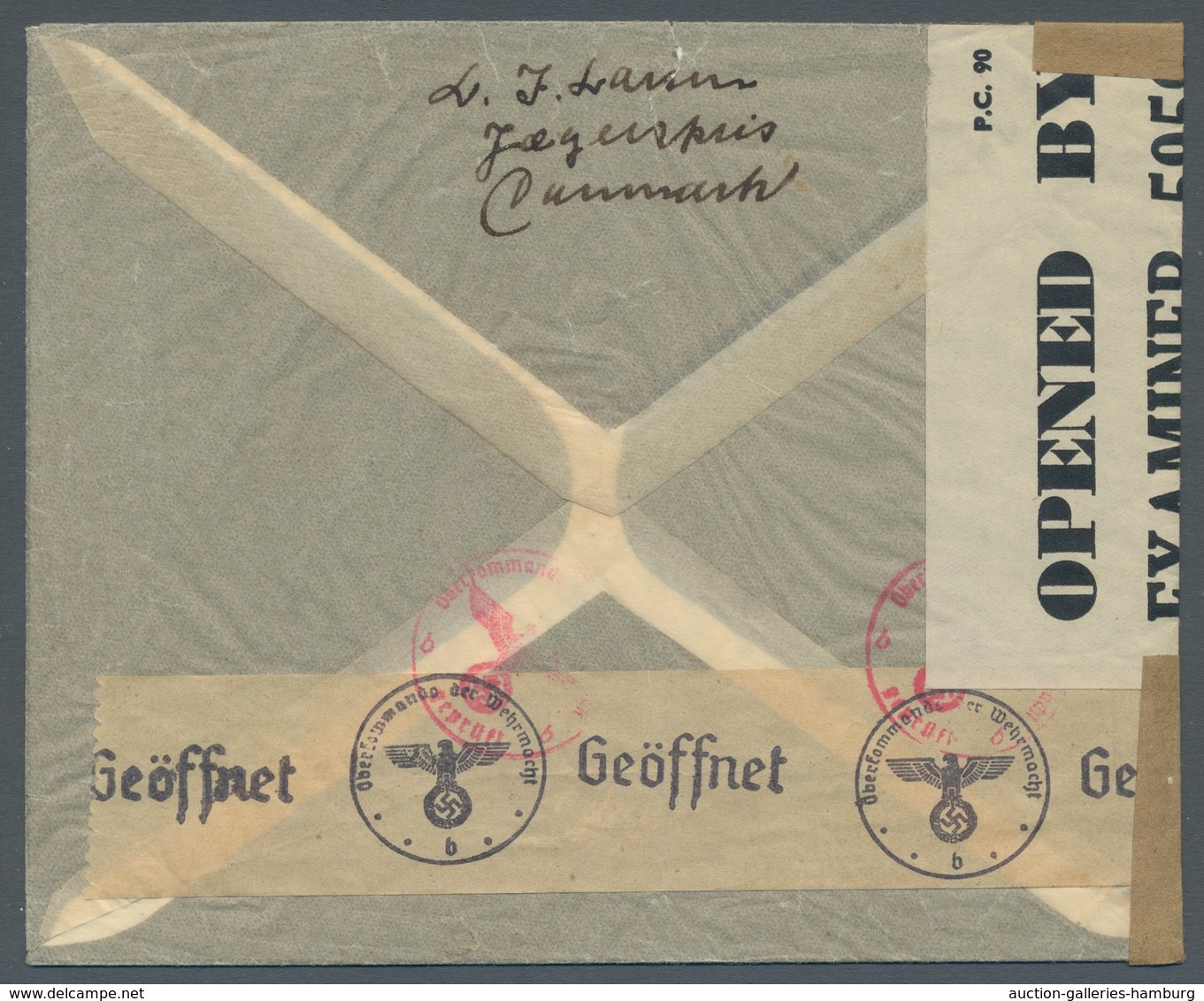 Island - Besonderheiten: 1942, Brief Aus Jaegerspris/Dänemark Nach Island, Wegen Der US-Besetzung Is - Other & Unclassified