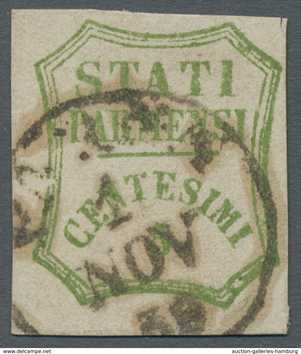 Italien - Altitalienische Staaten: Parma: 1859, "5 C. Yellow-green", Colour-fresh And Typical Value - Parma