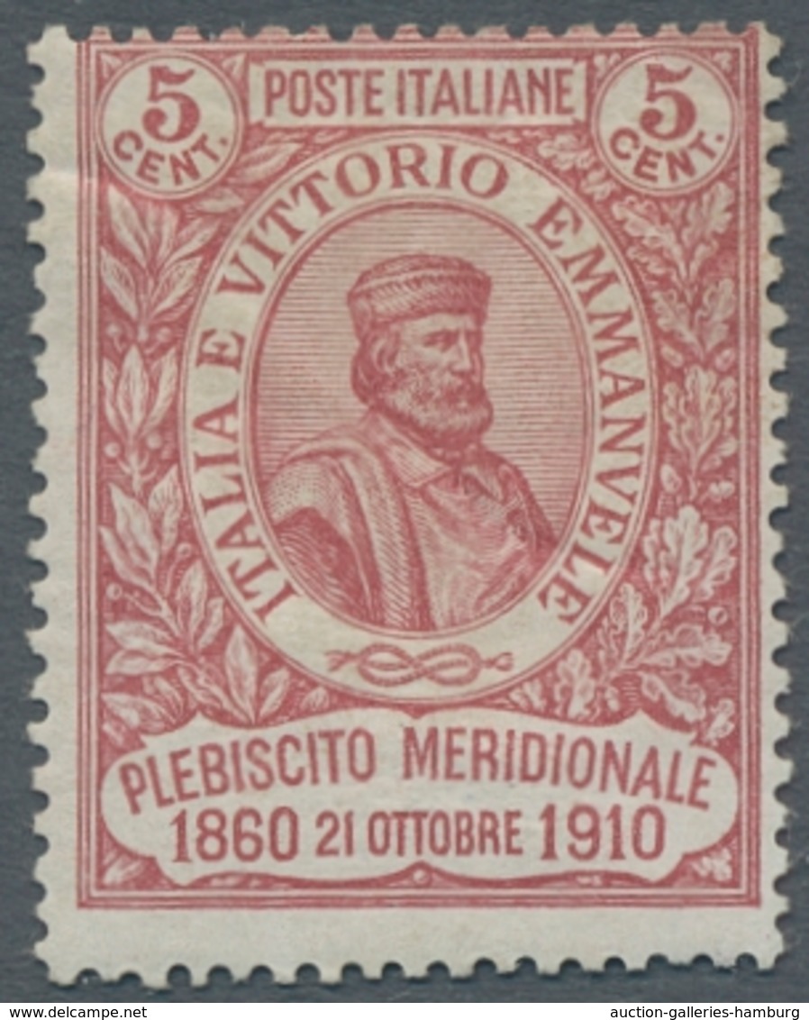 Italien: 1910, "Garibaldi", Mint Hinged Set In Very Good Condition, Mi. 350,--. ÷ 1910, "Garibaldi", - Poststempel