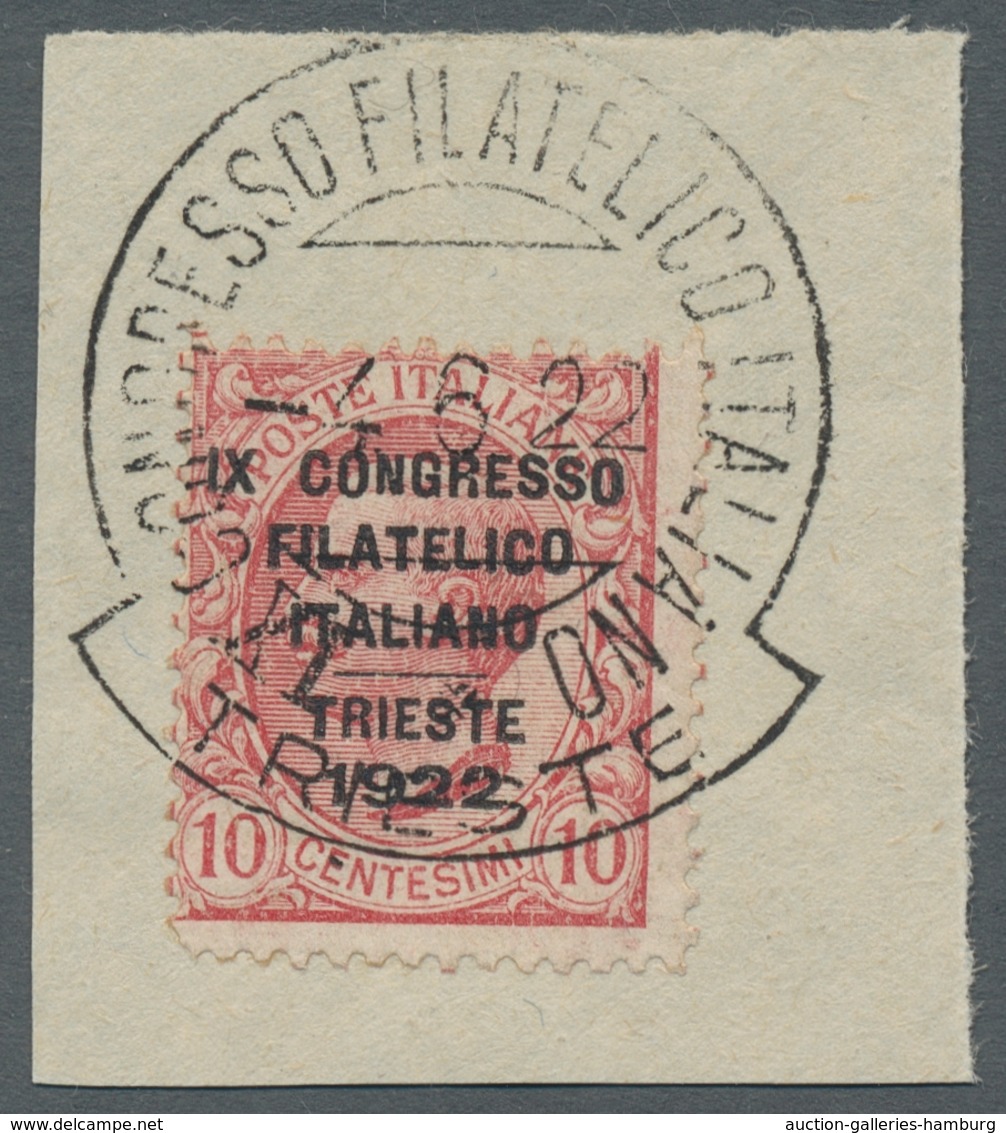 Italien: 1922, "9.Kongress Des Italienischen Philatelistenverbandes" 4 Werte Kpl. Mit Ausgabetypisch - Marcophilia