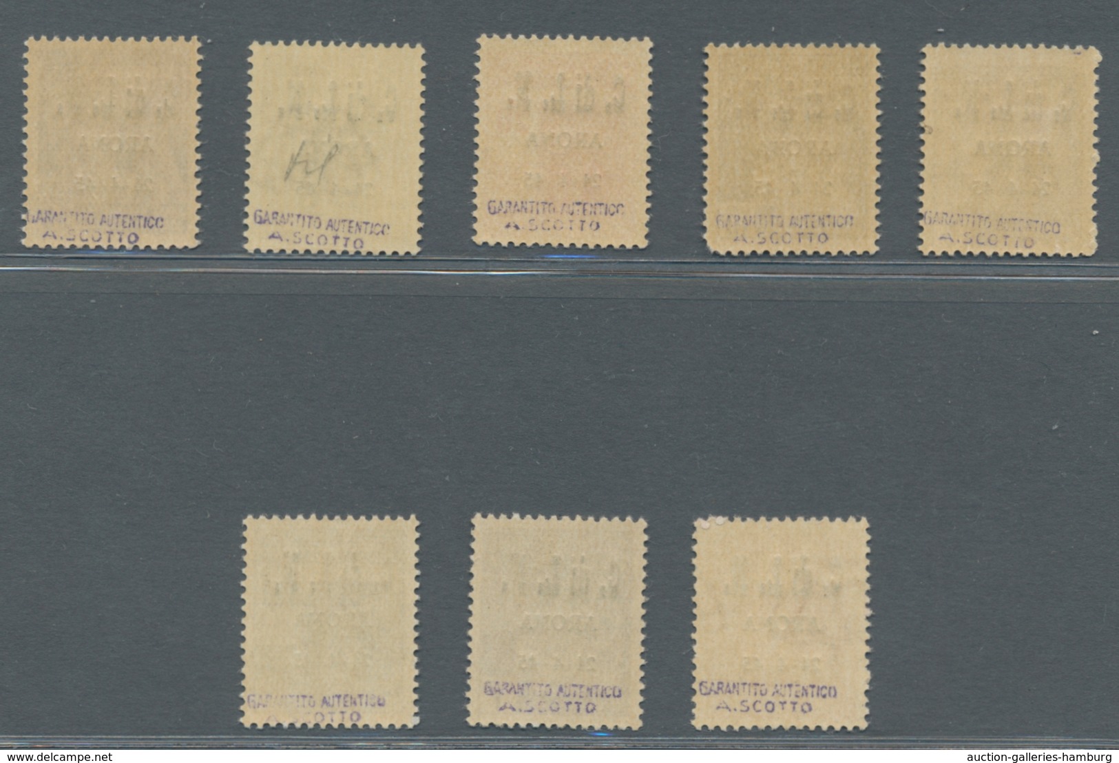 Italien - Lokalausgaben 1944/45 - Arona: 1945, Overprint On Definitives, Complete Set In Faultless Q - Local And Autonomous Issues