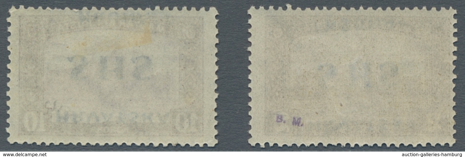 Jugoslawien: 1918, "10 And 2 Kr. Parliament With Inverted Overprint", Mint Hinged, Very Fresh And Fi - Nuevos