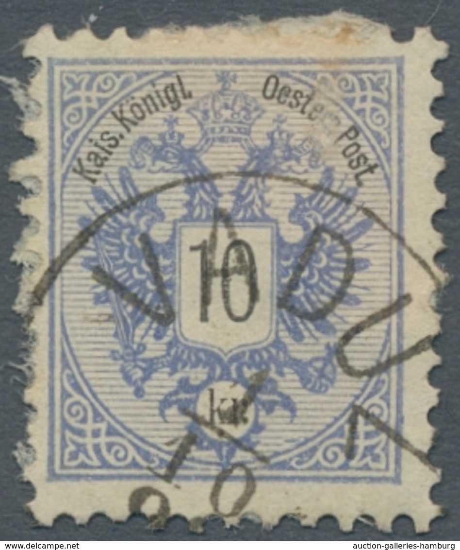 Liechtenstein - Vor- Und Mitläufer: 1883, "10 Kr. Doppeladler" Mit Glasklarem VADUZ 1/10 8? Als Vorl - ...-1912 Prephilately