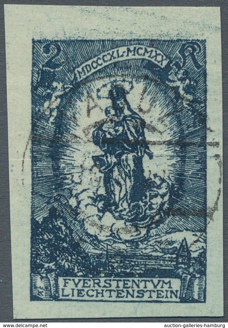 Liechtenstein: 1920, "80. Geburtstag Fürst Johann II., Ungezähnt", Voll/breitrandige Werte Je Mit Ze - Used Stamps