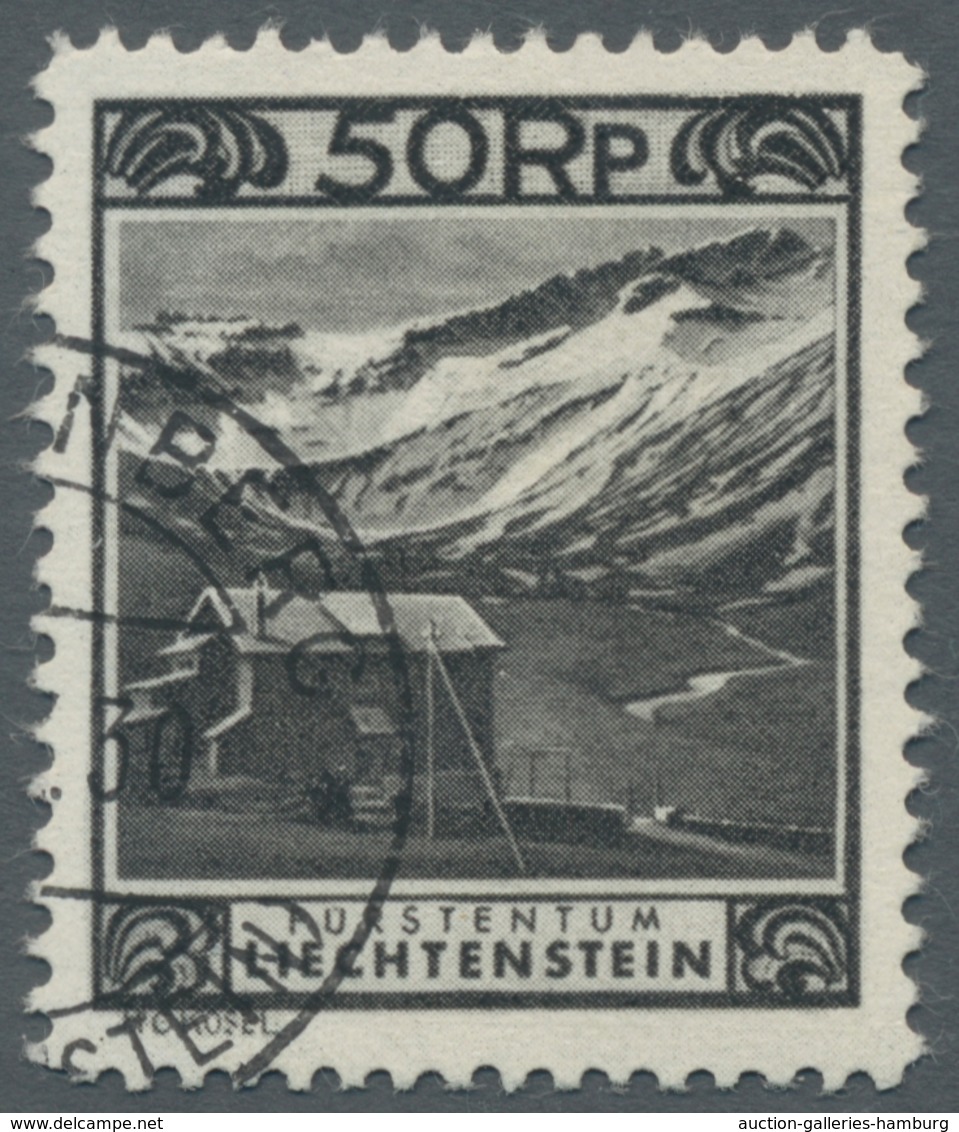 Liechtenstein: 1930 - Freimarkenserie 3 Rp. Bis 2 Fr. Gestempelt In Vorzüglicher Erhaltung, Dabei Au - Used Stamps
