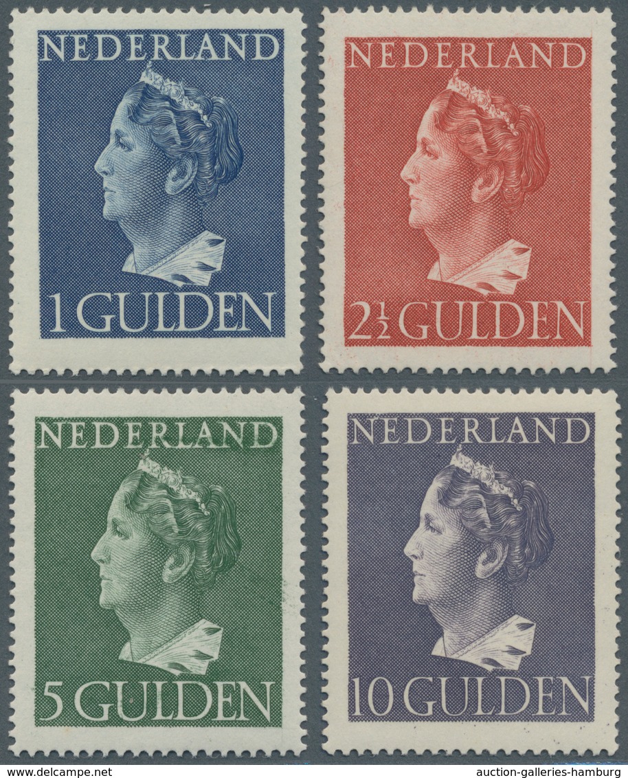 Niederlande: 1946, 1 - 10 Gulden Queen Wilhelmina, Unused, Almost As Mint Never Hinged , Mi Für ** 6 - Used Stamps