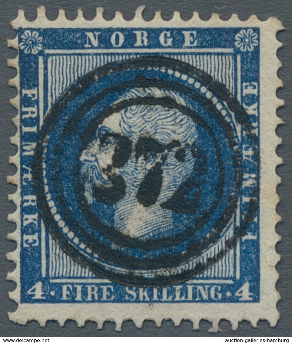 Norwegen - Stempel: 1856, "372" - LYNGÖER, Rare Postmark Applied Clear And Central On 4 Sk. Oscar In - Otros & Sin Clasificación