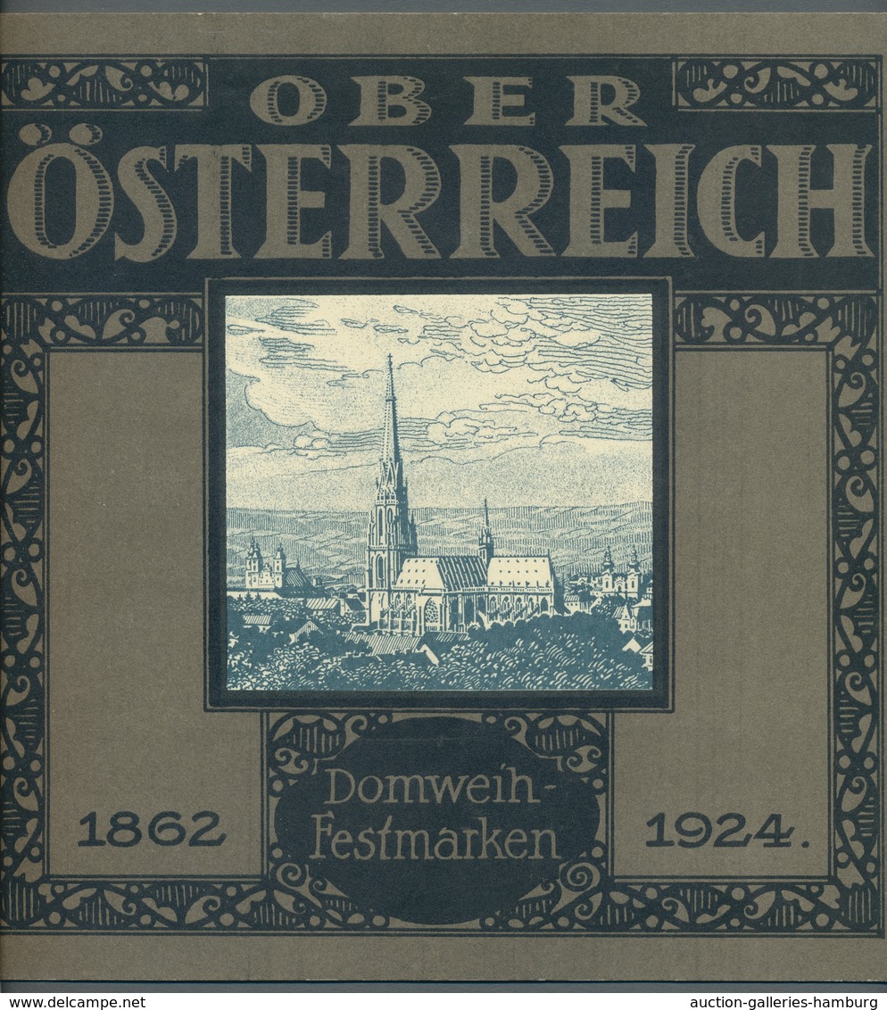 Österreich: 1924, "Domweih-Festmarken", Ungezähnter Satz Auf "Japanpapier" In Originalmappe Mit Nr. - Cartas & Documentos
