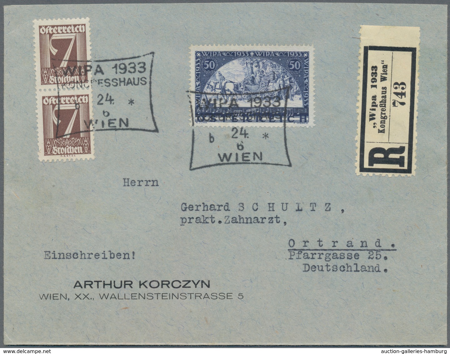 Österreich: 1933, FIS-Wettkämpfe, WIPA Und Katholikentag, Drei Ausgaben Je Auf Beleg Mit SST, Für 55 - Covers & Documents
