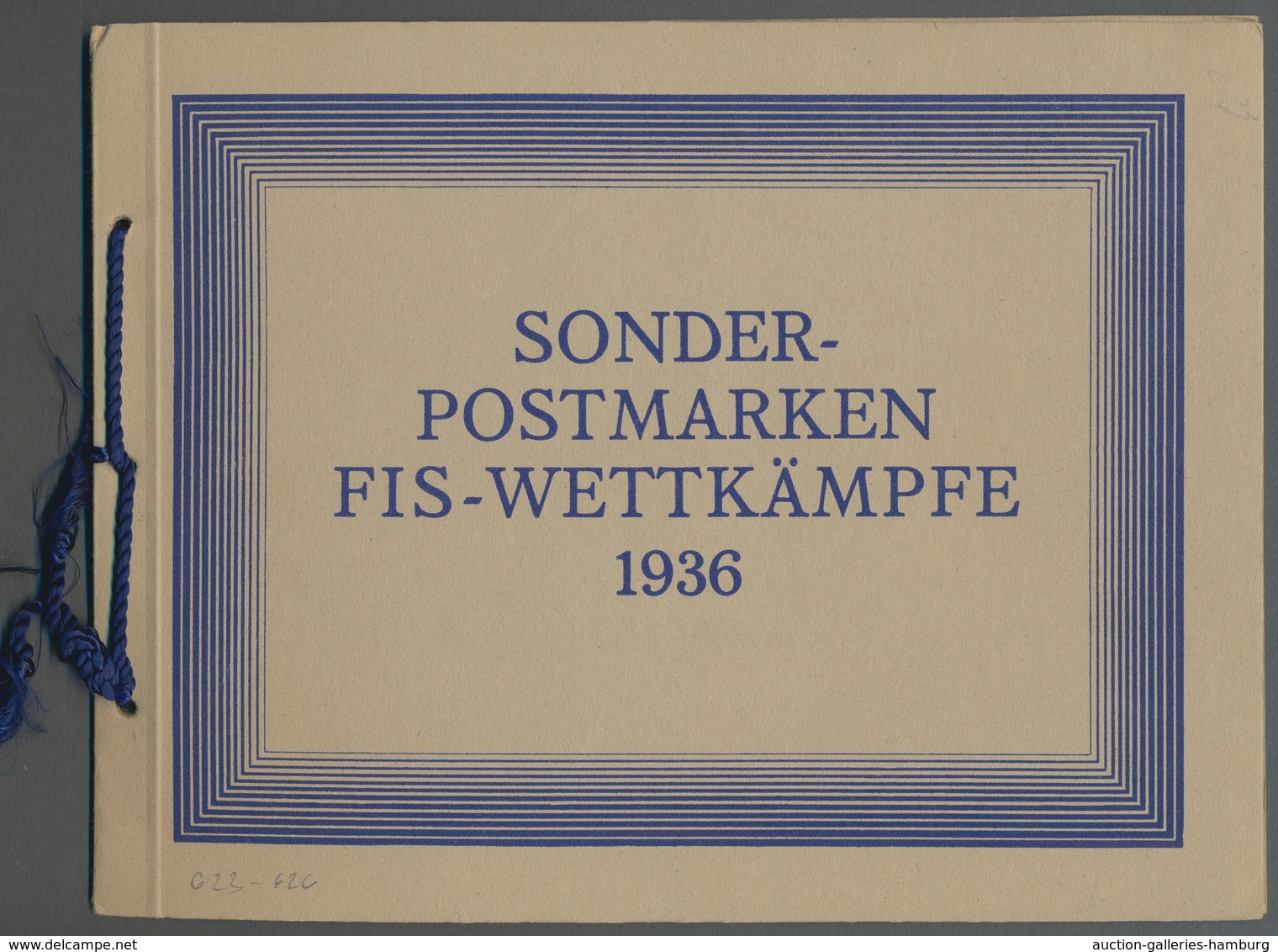 Österreich: 1936, "FIS II", Offizielles Sonderheft Mit Kordellbindung Und Der Ausgabe Mit Falz Befes - Covers & Documents