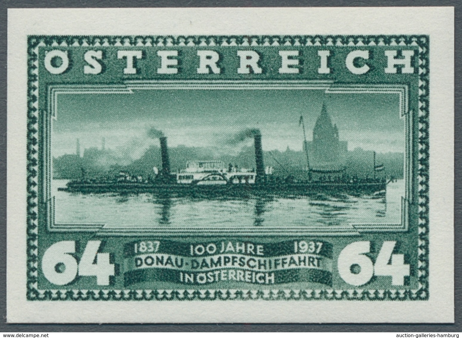 Österreich: 1937, "100 Jahre Erstfahrt Des DDSG-Dampfers Maria Anna" 3 Werte Komplett In Der Extrem - Cartas & Documentos