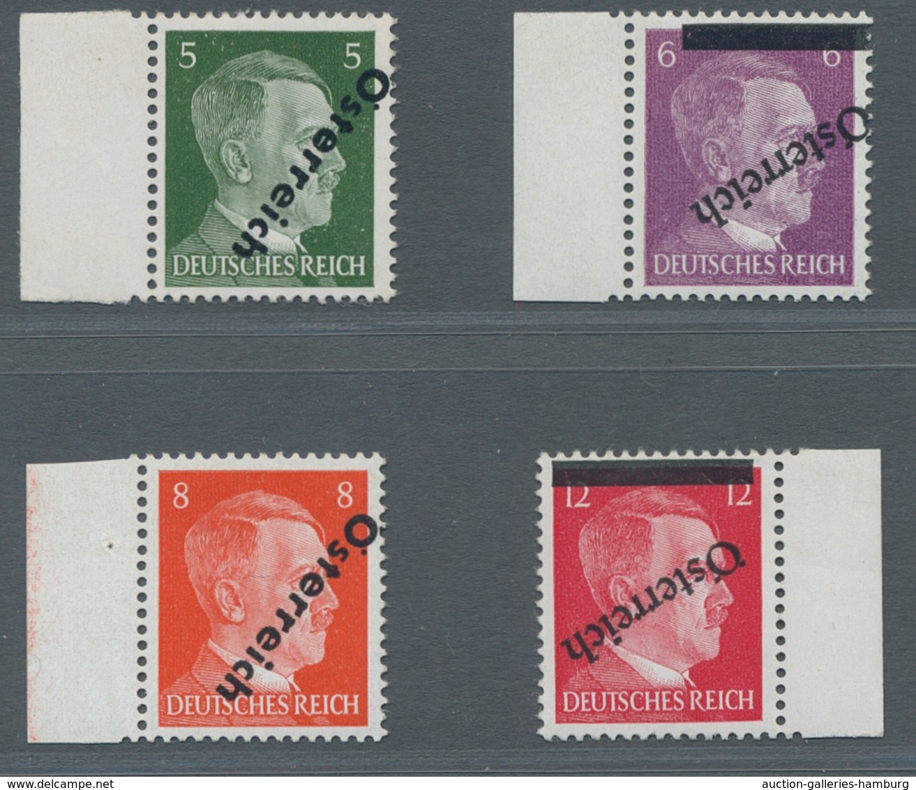 Österreich: 1945, "Wiener Ausgabe Mit Kopfstehendem Aufdruck", Postfrischer Satz In Tadelloser Erhal - Cartas & Documentos