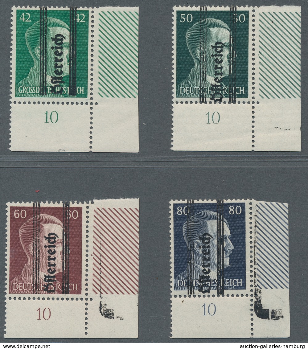 Österreich: 1945, "1 Bis 80 Pfg. Grazer Aufdruck", Postfrische Werte In Tadelloser Erhaltung, Außer - Cartas & Documentos