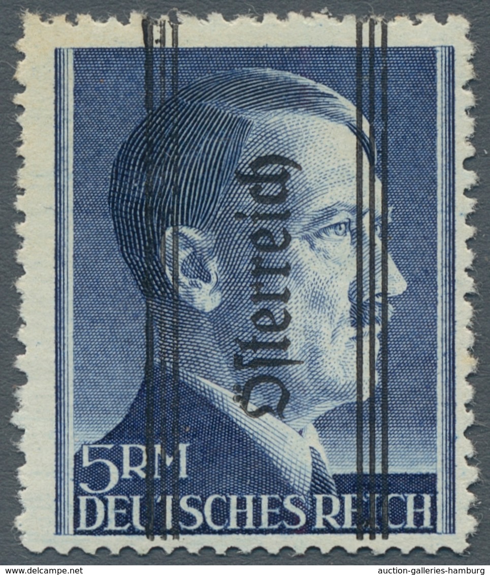 Österreich: 1945, "1 Bis 5 RM Grazer Aufdruck In Type II Mit PLF II", Postfrischer Satz In Tadellose - Covers & Documents